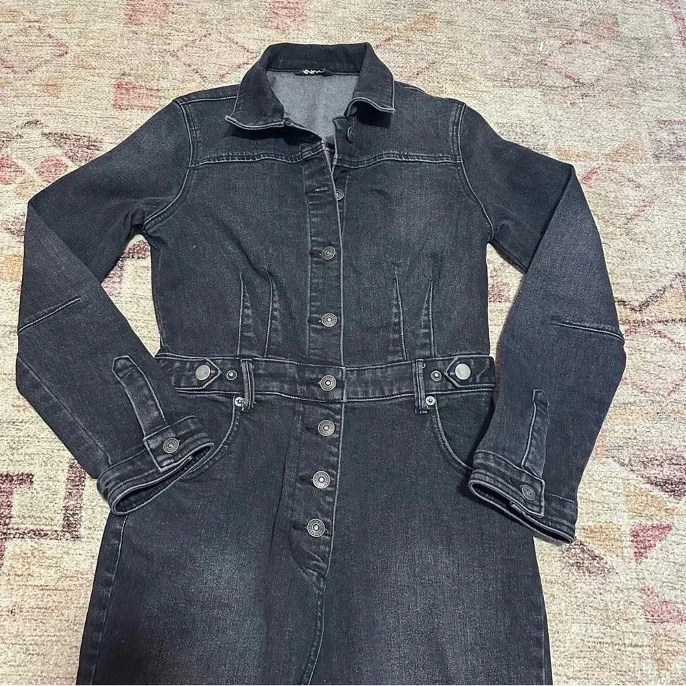 Free People CRVY Scandalous Coverall Size 2 Black Jumpsuit Stretchy - Picture 7 of 13